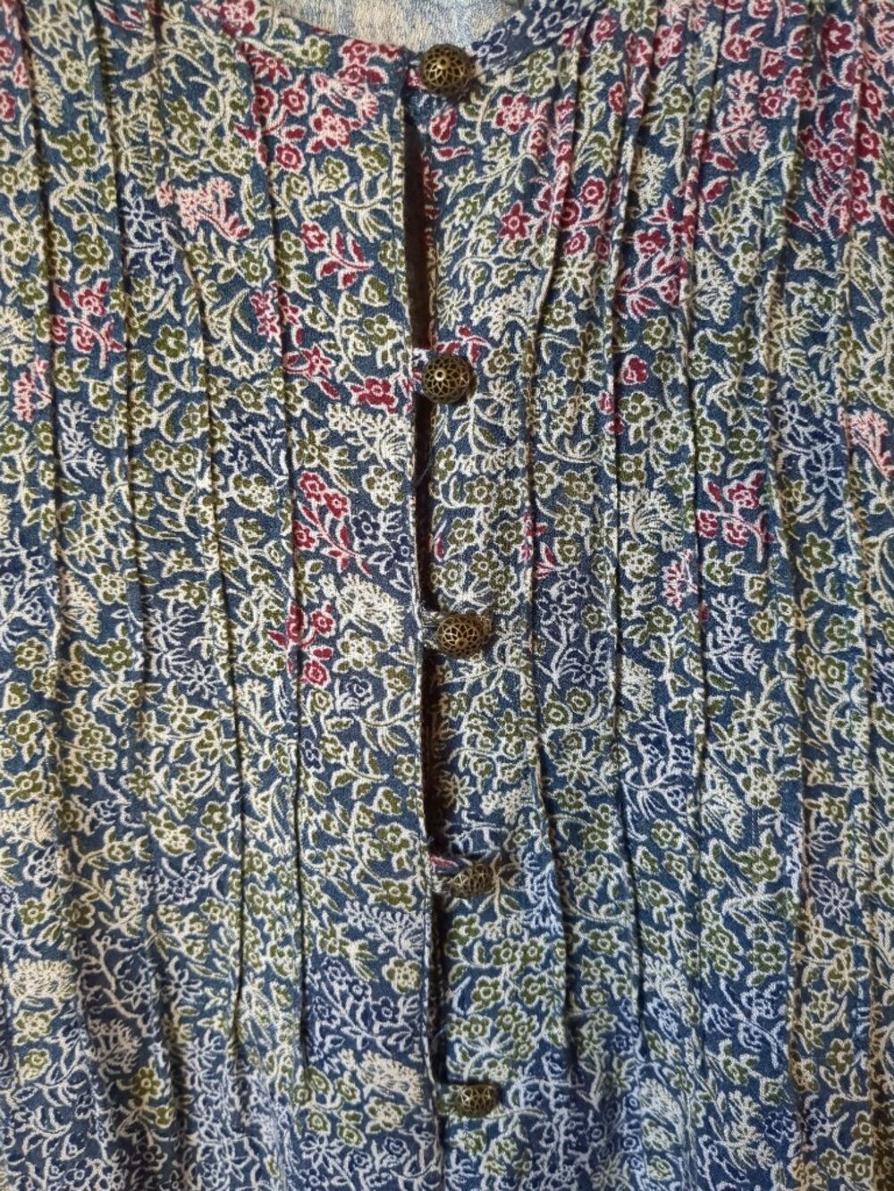Med Long Sleeve Lucky Brand Half Button Up Blouse / Tunic / Top - Picture 5 of 12